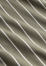 Donna Loose Jersey - Cropped - Khaki stripe