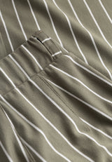 Donna Loose Jersey - Cropped - Khaki stripe