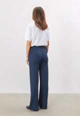 Donna Loose Jersey - Medium Length - Navy brushed