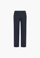 Donna Loose Jersey - Medium Length - Navy brushed