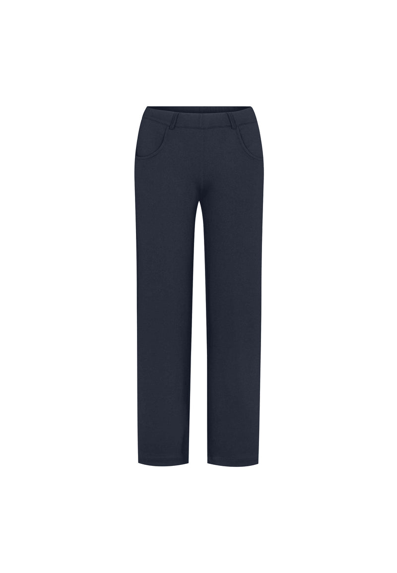 Donna Loose Jersey - Medium Length - Navy brushed