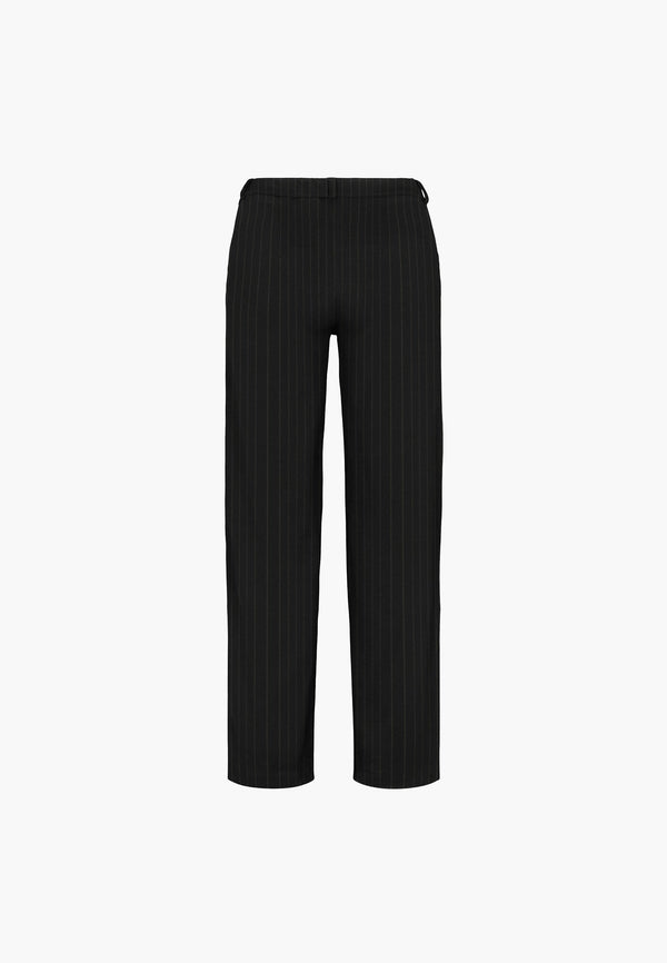 Donna Loose Jersey - Medium Length - Navy Stripe Brushed
