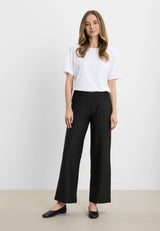Donna Loose Jersey - Short Length - Black Stripe Brushed
