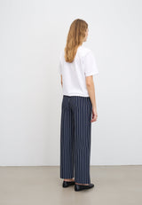 Donna Loose Jersey - Short Length - Navy Stripe