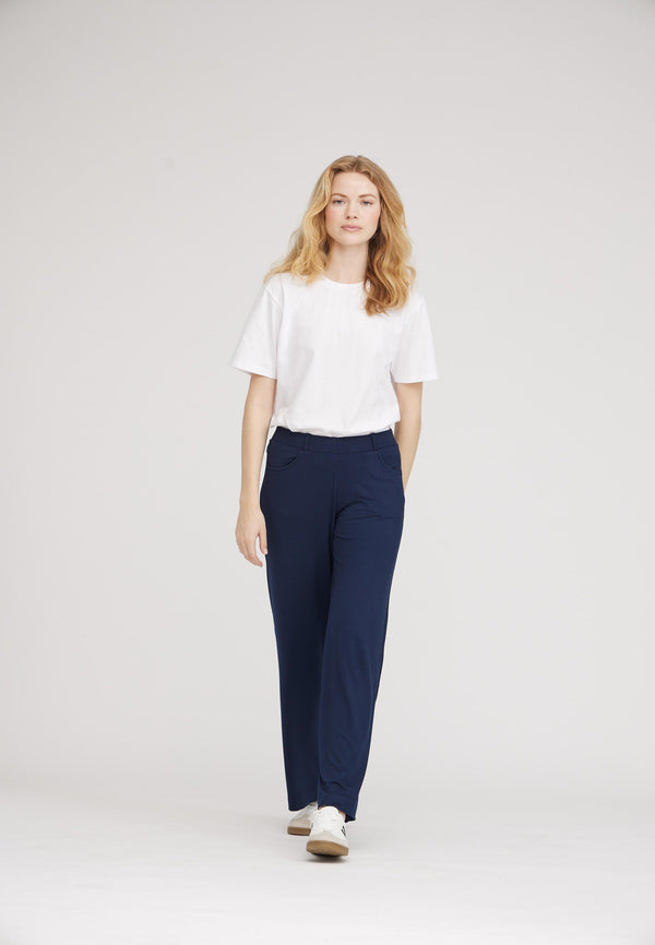 Donna Loose Jersey - Short Length - Navy