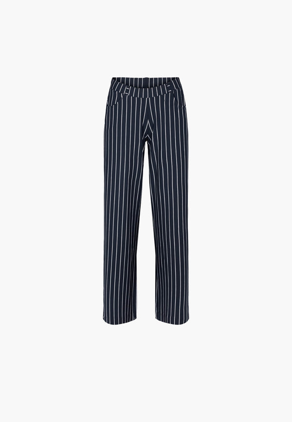 Donna Loose Jersey - Short Length - Navy Stripe