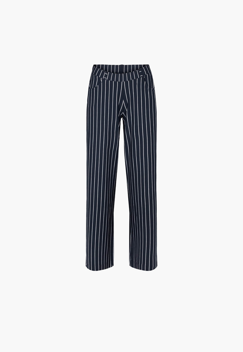 Donna Loose Jersey - Short Length - Navy Stripe