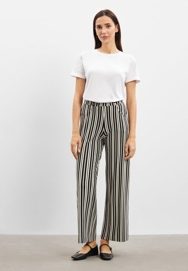 Donna Loose Jersey - Short Length - Elegant Stripe