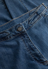 Freya Tapered Loose Cropped - Blue Denim