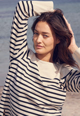 Gabrielle Breton Shirt LS - Black Birch Stripe