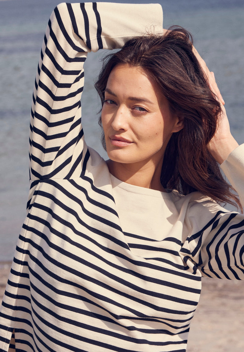 Gabrielle Breton Shirt LS - Black Birch Stripe