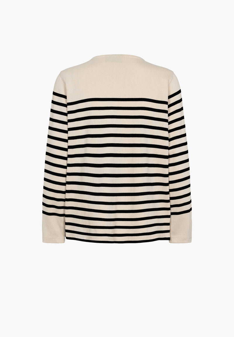 Gabrielle Breton Shirt LS - Black Birch Stripe