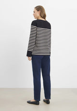 Gabrielle Breton Shirt LS - Black Birch Stripe