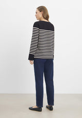 Gabrielle Breton Shirt LS - Black Birch Stripe