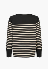 Gabrielle Breton Shirt LS - Black Birch Stripe
