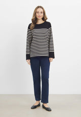 Gabrielle Breton Shirt LS - Black Birch Stripe