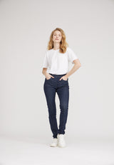 Grace Slim - Medium Length - Dark Blue Denim