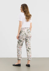 Hannah Regular - Extra Short Length - Khaki watercolour print
