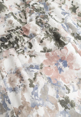 Hannah Regular - Extra Short Length - Khaki watercolour print
