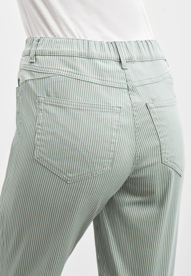 Hannah Regular - Extra Short Length - Sage Stripe