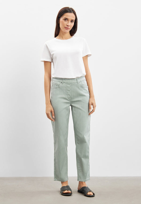 Hannah Regular - Extra Short Length - Sage Stripe
