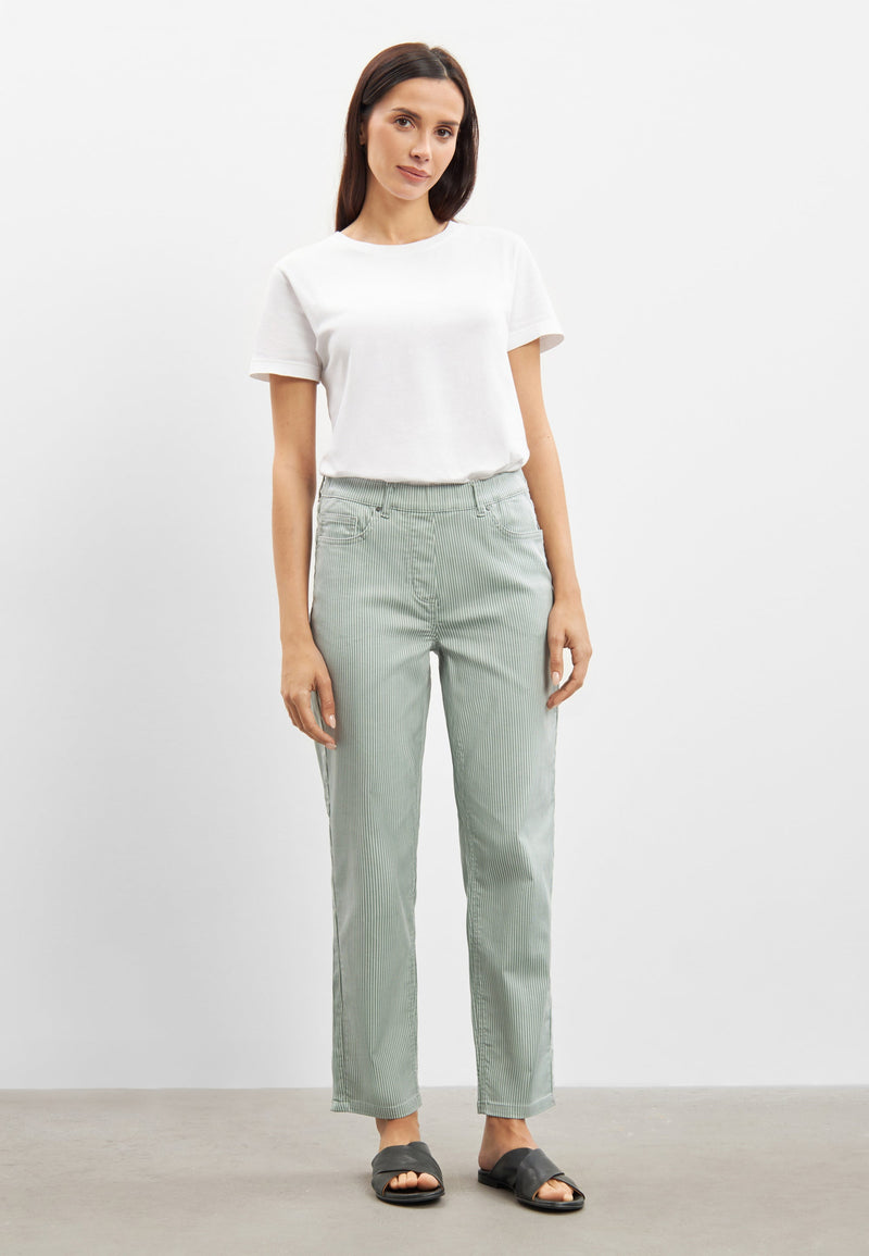 Hannah Regular - Extra Short Length - Sage Stripe