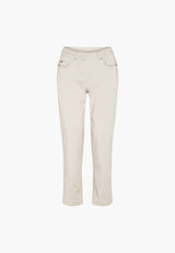 Hannah Regular Crop - Grey Sand
