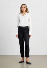 Hannah Regular - Extra Short Length - Black Bloom Print