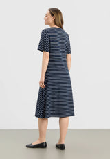 Ingrid Dress SS - Navy Stripe