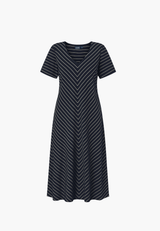 Ingrid Dress SS - Navy Stripe