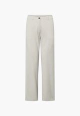 Judy Straight - Medium Length - White pinstripe