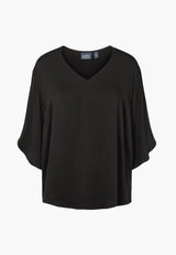 Nadine Blouse 3/4 sleeves - Black