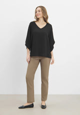 Nadine Blouse 3/4 sleeves - Black