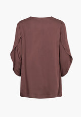 Nelly Blouse - 3/4 Sleeves - Dark Plum