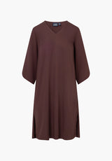 Nelly Dress - 3/4 Sleeves - Dark Plum