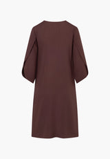 Nelly Dress - 3/4 Sleeves - Dark Plum