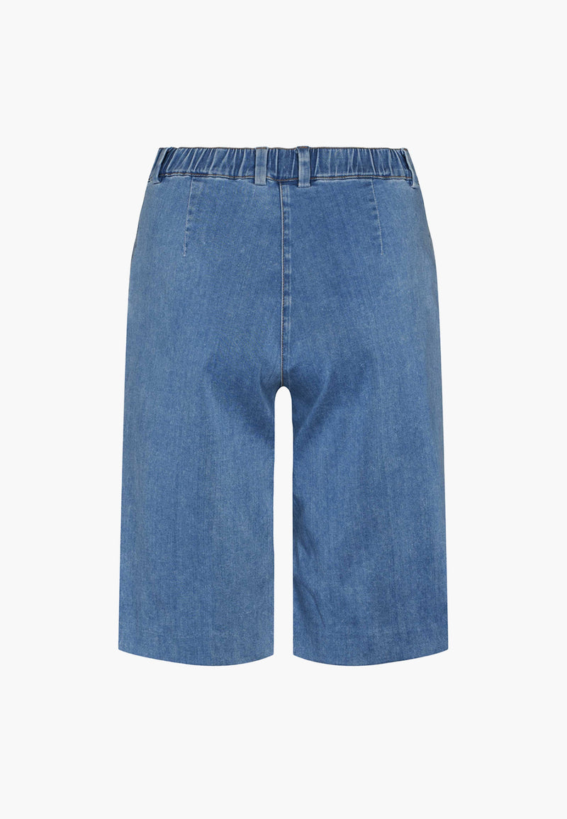 Phoebe Loose Shorts - Washed Blue Denim