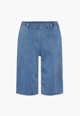 Phoebe Loose Shorts - Washed Blue Denim