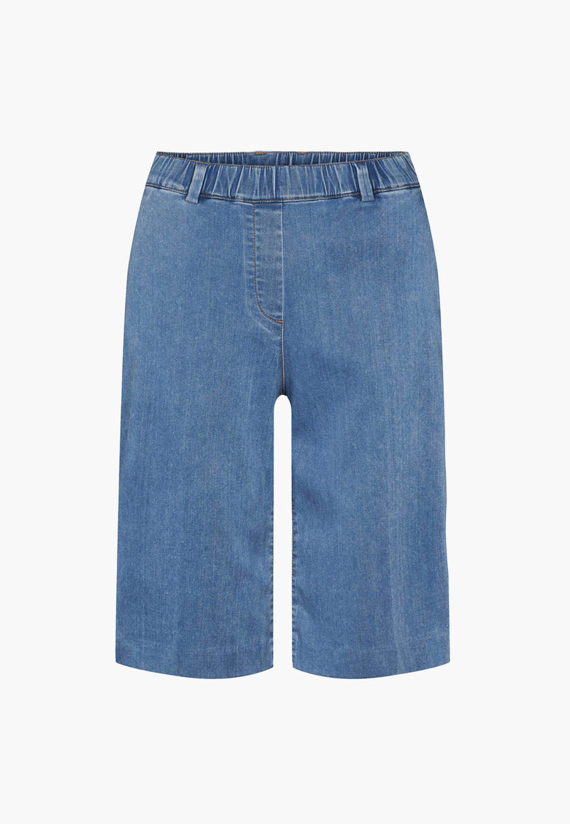 Phoebe Loose Shorts - Washed Blue Denim