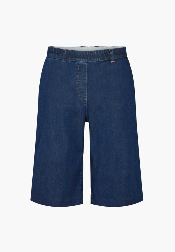 Phoebe Loose Shorts - Medium Blue Denim
