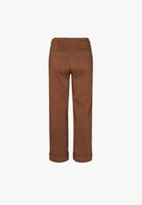 Phoebe Turn-Up Loose - Medium Length - Downtown Brown