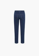 Piper Pure Regular - Cropped - Dark Blue Denim