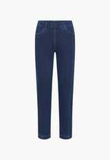 Piper Pure Regular Crop - Dark Blue Denim