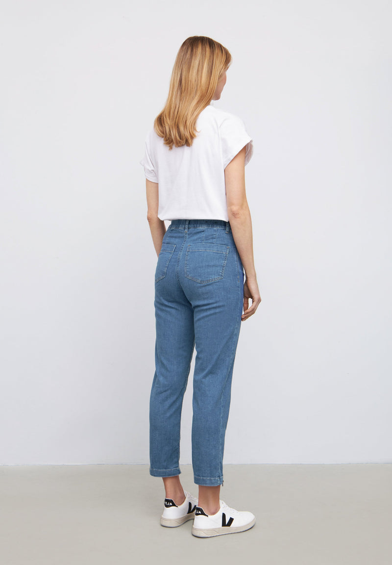 Piper Regular Cropped - Blue Denim