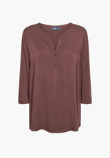 Ritz Tunic - 3/4 Sleeves - Dark Plum
