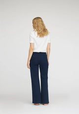 Serene 5-pocket Loose - Medium Length - Dark Blue Denim