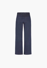 Serene 5-pocket Loose - Medium Length - Dark Blue Denim