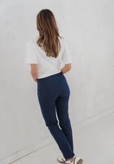 Serene 5-pocket Regular - Medium Length - Dark Blue Denim