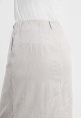Simone Skirt - 62 cm. - White pinstripe