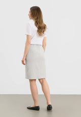 Simone Skirt - 62 cm. - White pinstripe